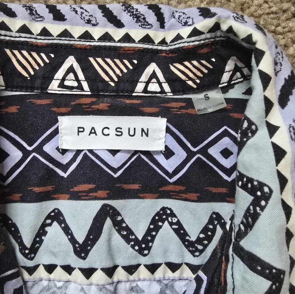 PacSun Mens Casual Button Down Shirt Sz. S - Picture 2 of 5